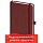 Ежедневник недатированный А5 (138×213 мм) BRAUBERG «Wood», кожзам, резинка, 136 л., бордовый, 111675