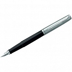 Ручка перьевая Parker «Jotter Black Chrome» 0.8мм, подар. уп. 