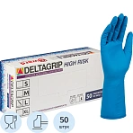 Перчатки латекс Deltagrip High Risk (L) 25пар./уп, ПС