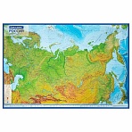 Карта России физическая 157×107 см, 1:5.5М, с ламинацией, интерактивная, в тубусе, BRAUBERG