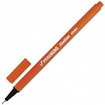 Ручка капиллярная BRAUBERG «Aero», ОРАНЖЕВАЯ, трехгранная, металлический наконечник, линия письма 0.4 мм