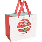 Пакет подарочный 23×18×10см MESHU «Christmas toy», фольга, матовая ламинация