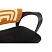 превью Кресло офисное Комус Мебель (Easy Chair) 396 оранжевое/чёрное (ткань/сетка, пластик)