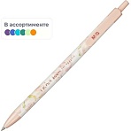 Ручка шариковая автоматическая M&G Sakura Time, д. ш.0.5мм, син, масл, ассорт
