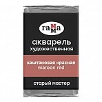 Акварель художественная Гамма «Старый мастер», каштановая красная, 2.6мл, кювета