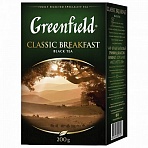 Чай GREENFIELD (Гринфилд) «Classic Breakfast», черный, листовой, 200 г, картонная коробка