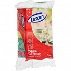Губки для мытья посуды Luscan поролоновые 80?50?26 мм 5 штук в упаковке