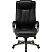 превью Кресло для руководителя Комус Мебель (Easy Chair) 604 чёрное (натуральная кожа с компаньоном, пластик)
