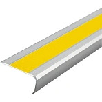 Профиль алюминиевый угол для краев ступеней с антискользящей лентой 52×27×1000 мм желтый (артикул производителя ATM1GF2)
