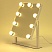 превью Зеркало для макияжа гримерное с подсветкой, 9 LED-ламп, 3 режима свечения, размер 25×30 см, работа от сети 220 V, цвет белый, BRABIX