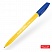 превью Ручка шариковая Luxor «InkGlide 100 Icy» синяя, 0.7мм, трехгран., оранжевый корпус