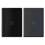 Тетрадь А4, 96 л., BRAUBERG, гребень, клетка, матовая ламинация, «Ритм» (микс в спайке)