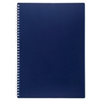 Тетрадь обложка пластик, А4, 80 л., гребень, клетка, HATBER, «VELVET» Синяя, 081562