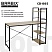 превью Стол на металлокаркасе BRABIX «LOFT CD-005»,1200×520х1200 мм, 3 полки, цвет дуб натуральный