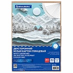 Картон белый А4 МЕЛОВАННЫЙ (белый оборот) 200 листов, в коробе, BRAUBERG, 210×297 мм