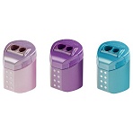 Точилка пластиковая Faber-Castell «Sparkle» 2 отверстия, контейнер, ассорти