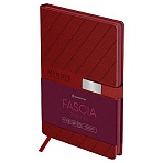 Ежедневник недатированный, А5, 136л., твердый переплет, кожзам, Greenwich Line «Fascia. Burgundy», магнитная застежка, цветной срез