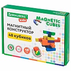 Магнитный конструктор MAGNETIC CUBES «КУБИЧЕСКИЙ», 48 магнитных кубиков, BRAUBERG KIDS