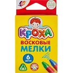 Мелки восковые «Кроха» (6цв, европодвес)