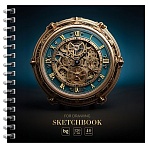 Скетчбук 40л., 170×170 BG «Steampunk. Time», на гребне, глянцевая ламинация, фольга, 120г/м2