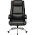 превью Кресло для руководителя Комус Мебель (Easy Chair) 545 чёрное (натуральная кожа с компаньоном, металл хромированный)