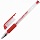Ручка гелевая STAFF эконом, корпус прозрачный, резиновый держатель, красная
