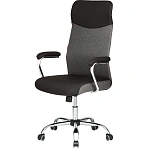 Кресло для руководителя Easy Chair 590 TC черное/серое (ткань/хромированный металл)