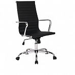 Кресло для руководителя Easy Chair 711 TPU черное (искуственная кожа/хромированный метал)
