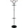 Вешалка-стойка «Ажур-3Ф», 1.8 м, основание диаметром 42 см, 5 крючков + место для зонтов, металл, черная