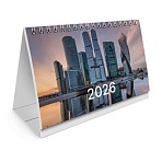 Календарь-домик настольный на гребне с бегунком, 2026 г., BRAUBERG, 160×105 мм, «Мегаполис»