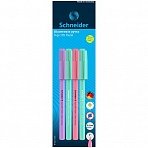 Набор шариковых ручек Schneider Tops 505 F Pastel 4шт., синие, 0.8мм, блистер