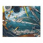 Алмазная мозаика ТРИ СОВЫ «Рыбалка» 40×50см, холст, картонная коробка с пластиковой ручкой