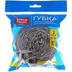 Губка для посуды OfficeClean, большая, металлическая, спиральная, 1шт., 8×7см (50г)