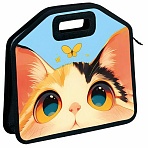 Папка-сумка ЮНЛАНДИЯ, 1 отделение, фетровые ручки, 34×30х11 см, Cute catcher
