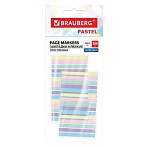 Закладки клейкие пастельные BRAUBERG PASTEL, 44×4 мм, 300 штук (15 блоков х 20 листов)