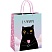 превью Пакет подарочный 11×14×6.5см MESHU «Black cat», глянцевая ламинация