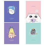 Тетрадь 80л., А5, клетка на гребне MESHU «Cat Book», двойная обложка, матовая ламинация, выб. лак