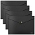превью Папка-конверт с неоновой кнопкой ERICH KRAUSE, А4, до 120 листов, матовая черная, 0.18 мм