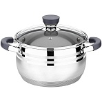 Кастрюля LARA (нерж) MERCURY 22см, 4.9л, индукц. дно, жароп. крышка LR02-473