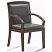 превью Конференц-стул Echair-421 KR (рециклированная кожа черная, дерево темный орех)