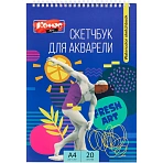 Скетчбук Комус Арт А4 (207×297 мм),20л, акварел бумага,200 г/м, ГОЗНАК, греб