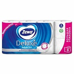 Бумага туалетная 3-х слойная 8 рулонов (8×18 м), белая, ZEWA Deluxe00