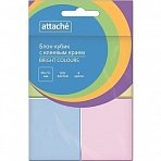 Стикеры Attache Bright colours 38×51 пастельные 4 цвета (4 блока по 100 листов)