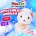 превью Игрушка мягкая «Котик», высота 23 см, цвет белый, WOOZOO (ВУЗУ)