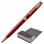 Ручка шариковая Parker Sonnet Lacquer Intense Red GT черная красный корпус (артикул производителя 1931476)