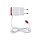 Сетевое зарядное устройство Red Line 2 USB+8pin Apple (NC-2.1AC) белое/красное