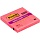 Стикеры Post-it 76×76 мм неоновые розовые (1 блок, 90 листов)