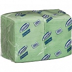 Салфетки бумажные Luscan Profi Pack 1-слойные (24×24 см, пастель, салатовые, 400 штук в упаковке)