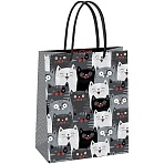 Пакет подарочный 18×23×10см MESHU «Cat pattern», глянцевая ламинация