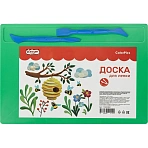 Доска для лепки №1 School ColorPics зеленая А4 с 2-я стеками, цвет. (979112)